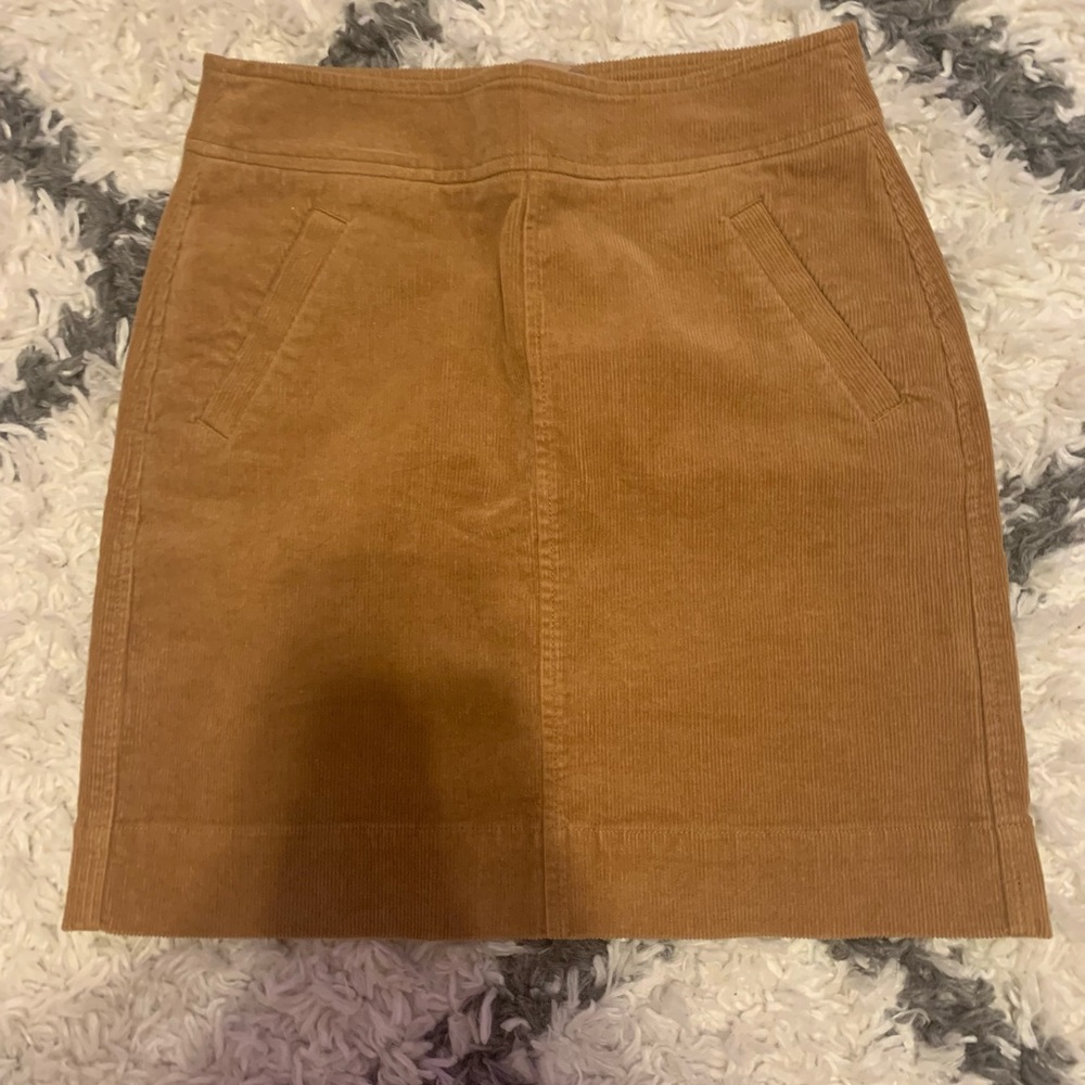 Ann taylor brown corduroy skirt